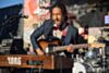 Bardo of Chicano Batman live at Bumbershoot with Couch Guadalupe Guitar Strap on his Telecaster. 