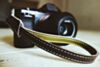 Brown and Army Green Camera Wrist Strap