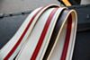 White w/ Red Racer X Guitar Strap