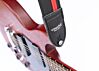 Black With Red Racer X Guitar Strap