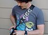 The Couch Cat Camera Strap- Black With White Cats