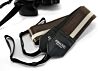 The Brown and White Racer X Camera Strap