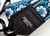 Cork and Turquoise Flowers Camera Strap