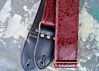 Paisley Oxblood Guitar Strap With Custom Aged Bronze Hardware 