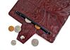 Paisley Oxblood Womens Long Wallet, Holds Checkbook, Phone, Cash Receipts, Zipper Coin Purse 