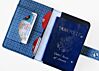 Blue Houndstooth Vintage GTO Passport Holder, Mens Passport Wallet 