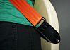 SPOOKY Orange Blackout Black Hardware Seatbelt Guitar Strap
