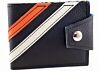 The Reuben Wallet- Black With Orange and White Racing Stripes