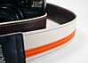 The Couch White and Orange Racer X Camera Strap