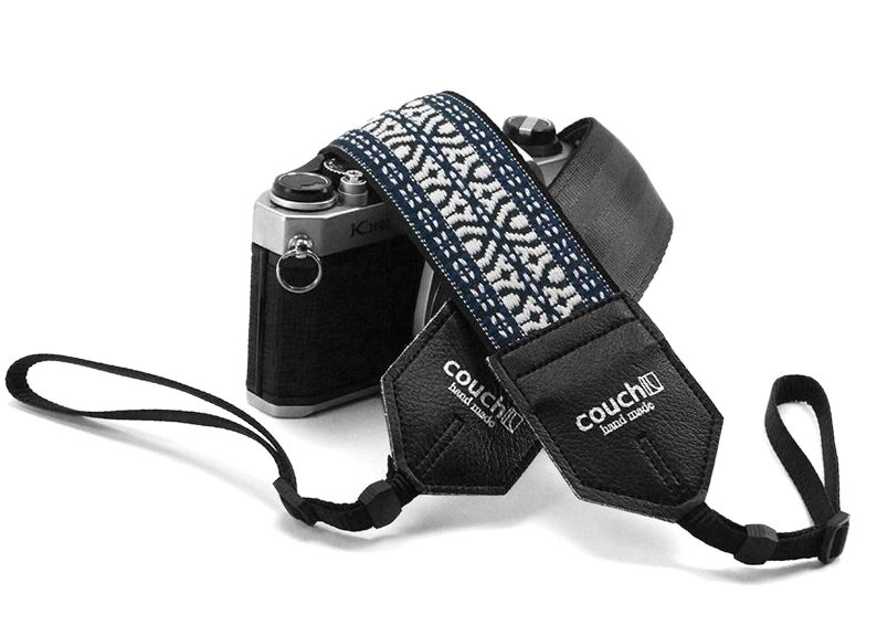 The Midnight Blue & White Hippie Weave Camera Strap
