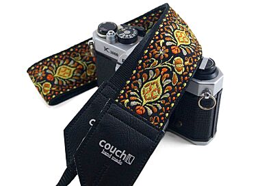 Psychedelic Sunset Hendrix Style Hippie Weave Camera Strap