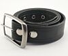 Double Stitch Black Vegan Belt- Classic Vintage Look