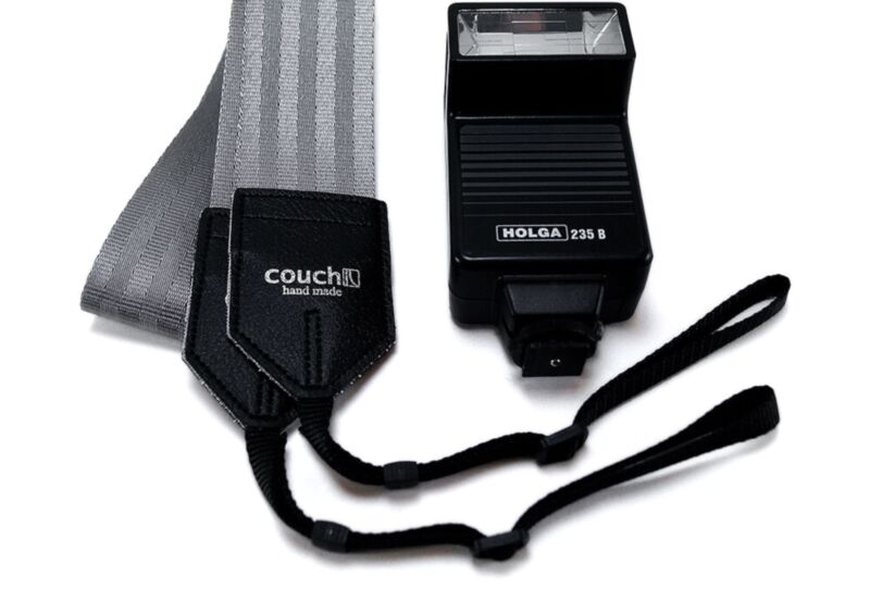 The Industrial Silver Seatbelt Camera Strap