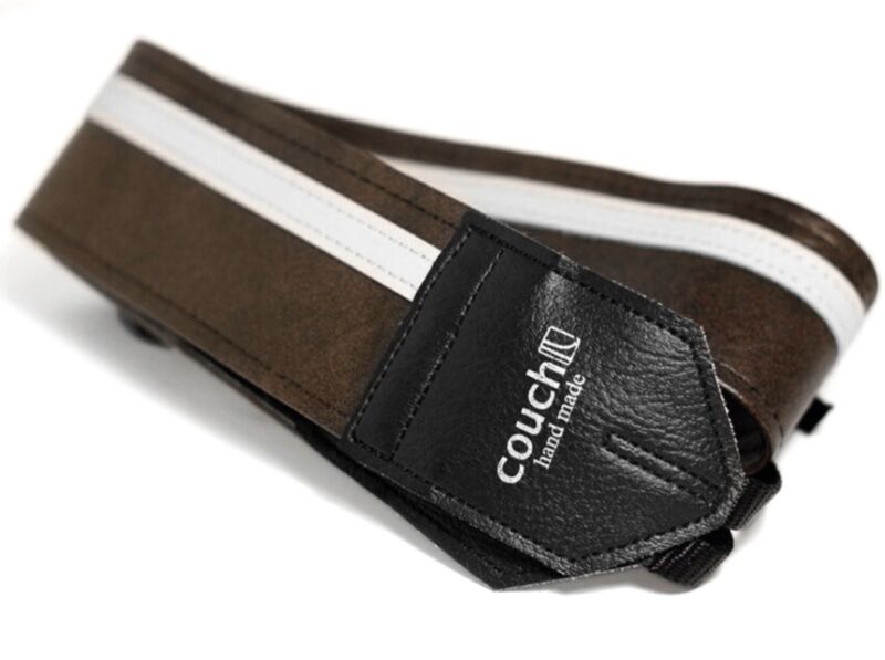 The Brown and White Racer X Camera Strap