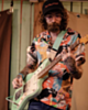 The Recycled Surf Green Seatbelt Guitar Strap 