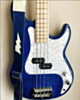 Custom Blue Sparkle Lighting Bolt Guitar Strap by Couch 