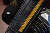Black With Gold Sparkle Stripe Racer X Camera Strap