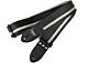 Black with Silver Racer X Guitar Strap