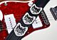 The Couch Cat Guitar Strap- Black With White Cats