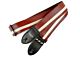 Dark Red with White Racer X Guitar Strap