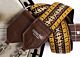 Dylan Sunburst Boho Banjo Strap- Hand Made Woven Banjo Straps With Vegan Leather Ends, Made In USA