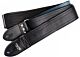 Reverse GTO Black Guitar Strap -Blue Vintage GTO on the inside