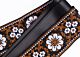 Cork and Brown Flowers Guitar Strap