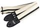 White with Black Vinyl Racer X Guitar Strap