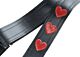 Limited Edition Red Sparkle Hearts Guitar Strap 