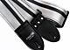 Silver with Black Vinyl Racer X Guitar Strap