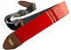 Extra Wide Scout Caravan Royal Red Detroit  1978 Padded Guitar And Bass Strap