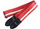 Red with White Vinyl Racer X Guitar Strap