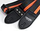 Black and Orange Racer X Guitar Strap