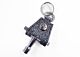 Black Sparkle Metal Flake Drum Key Holder