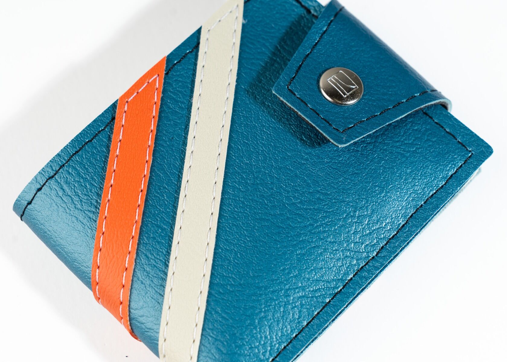 Mens Vegan Billfold Wallet - Racing Stripe, Made in USA