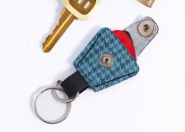 Couch Guitar Pick Holder Keychain