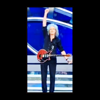 Brian May at Italy's Huge San Remo Festival