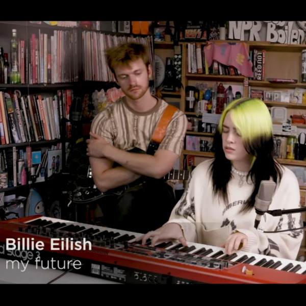Billie Eilish Recreates NPR Tiny Desk Set And Finneas Rocks Couch