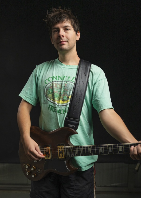 Large 3 inch guitar and bass strap at its middle setting, about 51 inches, on a 5 ft 9 in model